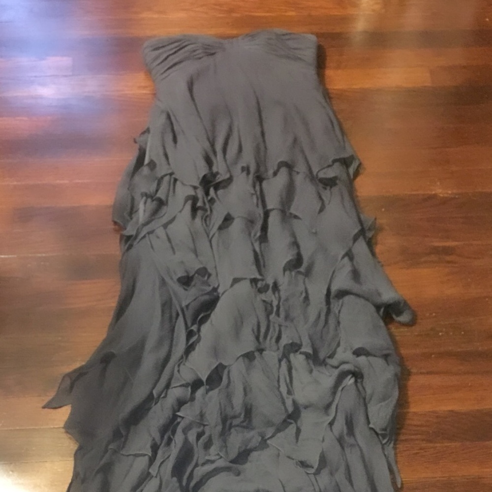 Kay Unger Womens Gown Size 6 Black Strapless Tier